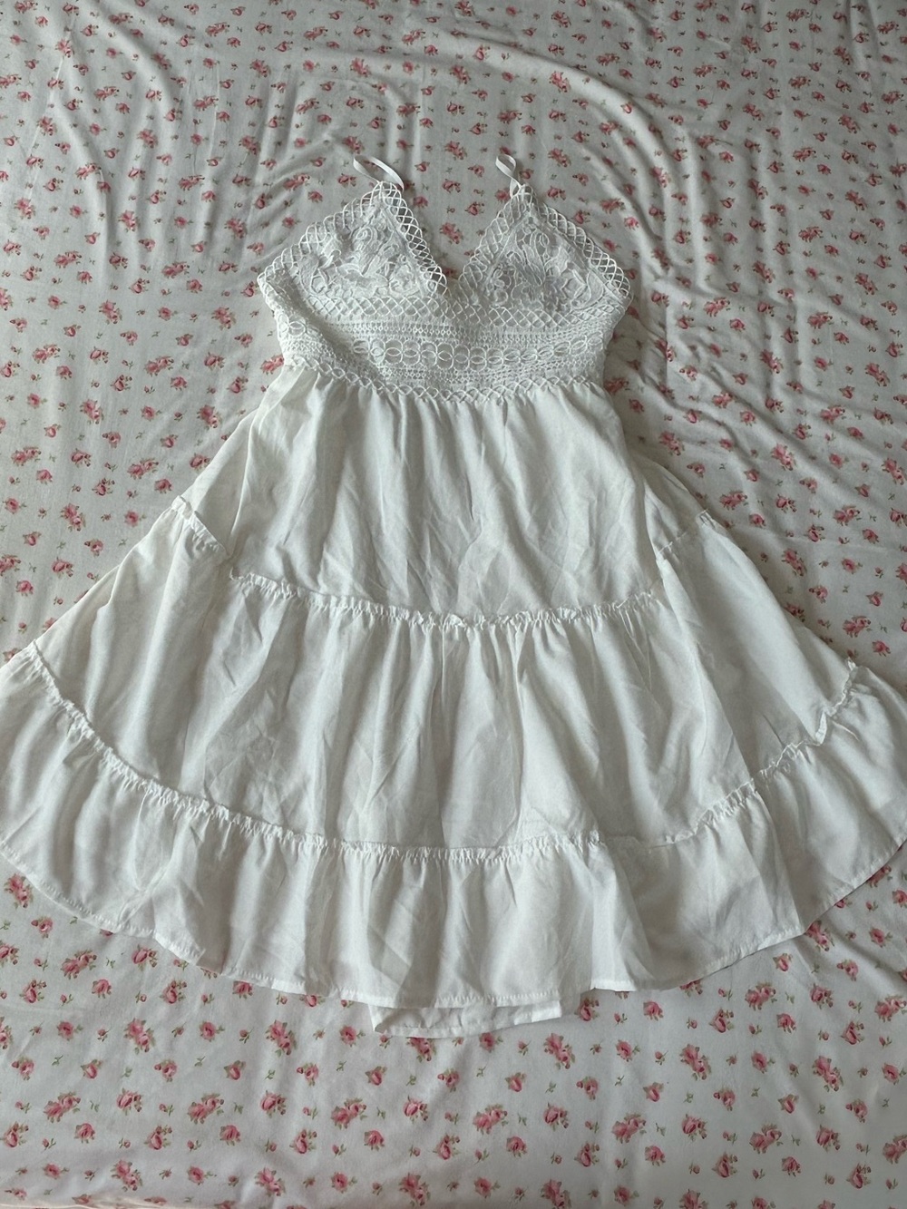 Lace Bodice Tiered Sundress for Summer